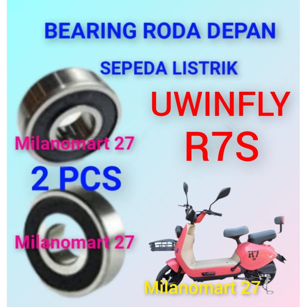 bearing roda depan sepeda listrik uwinfly R7S laker klahar roda depan sepeda listrik uwinfly R7 S