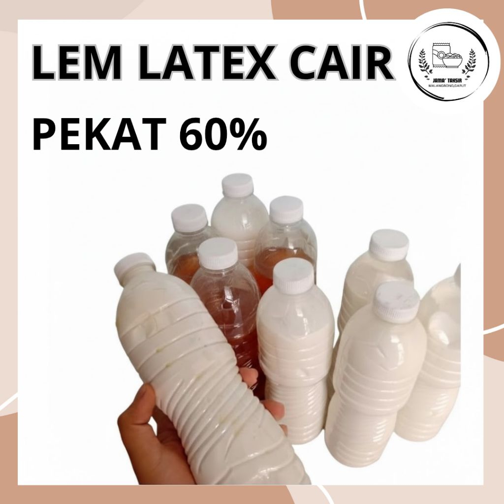 LATEX CAIR 500ML KARET LATEX KEMASAN BOTOL PEREKAT LEM LATEX