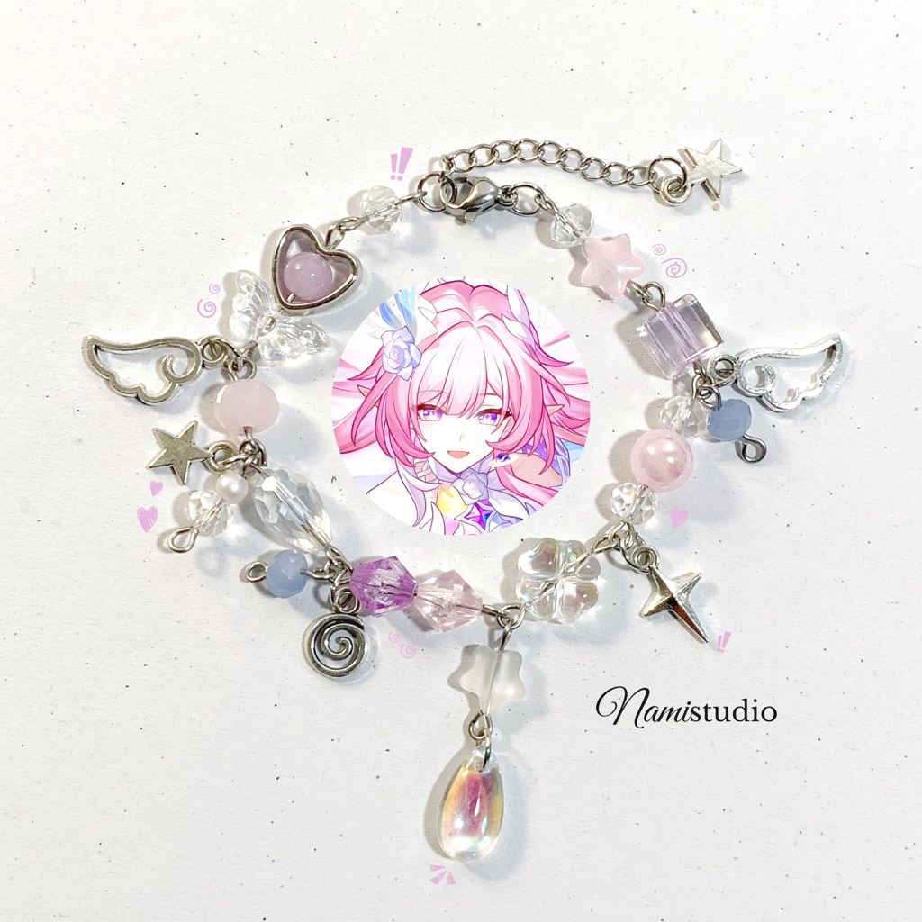 cyrene from honkai star rail collection | bracelet keychain cyrene hsr | gelang manik gantungan anim