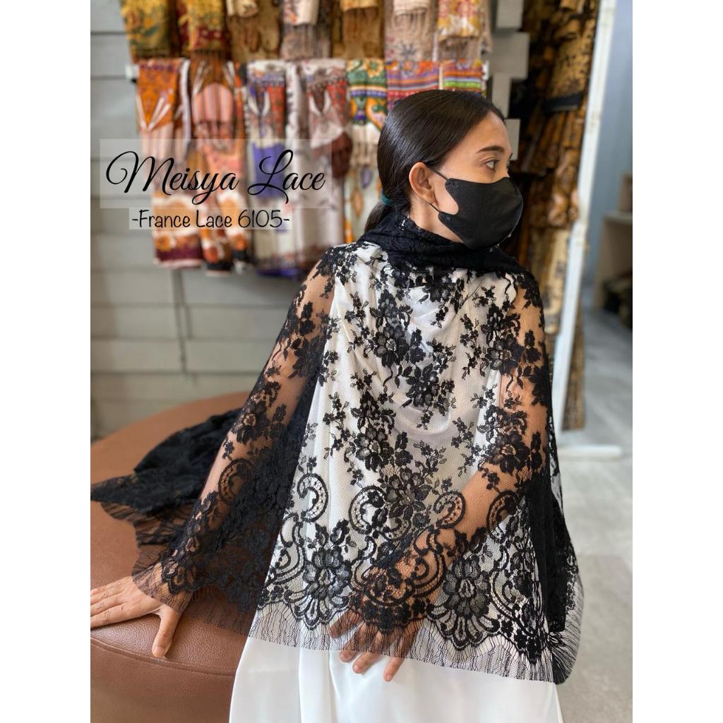 Meisya Lace - Original France Lace 6105 - Ukuran kain 1,8 x 1,1m