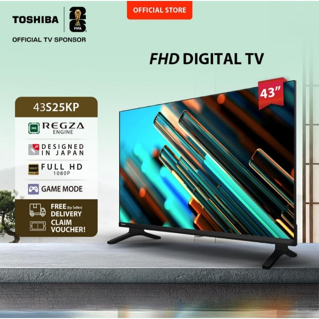 TV LED TOSHIBA 43INCH DIGITAL TV 43S25KP TV TOSHIBA 43INCH