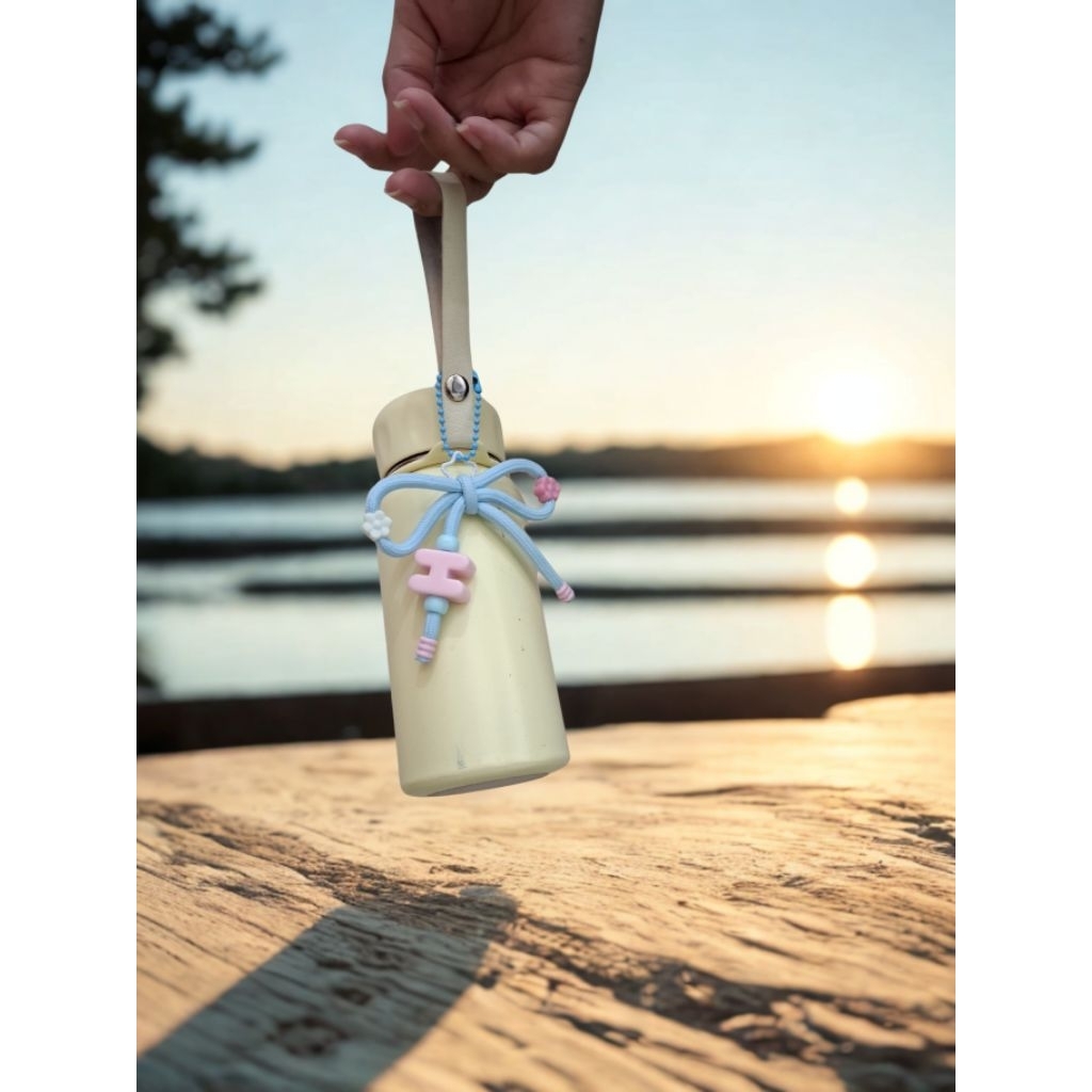 Ribbon Initial Tumbler Charm DIY Ganci Tumbler Pita Inisial