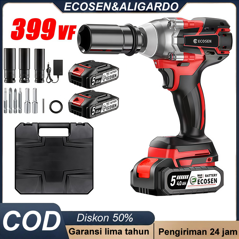 MAKITA Brushless Mesin bor Impact baterai 13MM Cordless Impact wrench Impact 599VF 2baterai impek ba