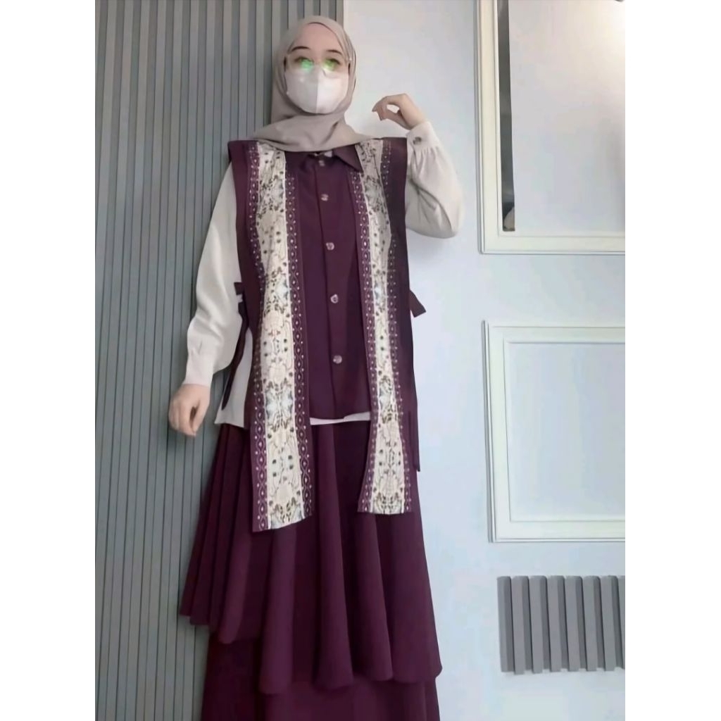 (PL) Gamis Rayana Burgundy