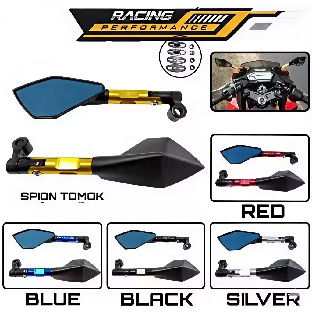 Spion Tomok V2 & V5 Kaca Biru Full CNC / Spion Tomok Cnc Nmax Aerox Vario Pcx Xmax Universal Motor