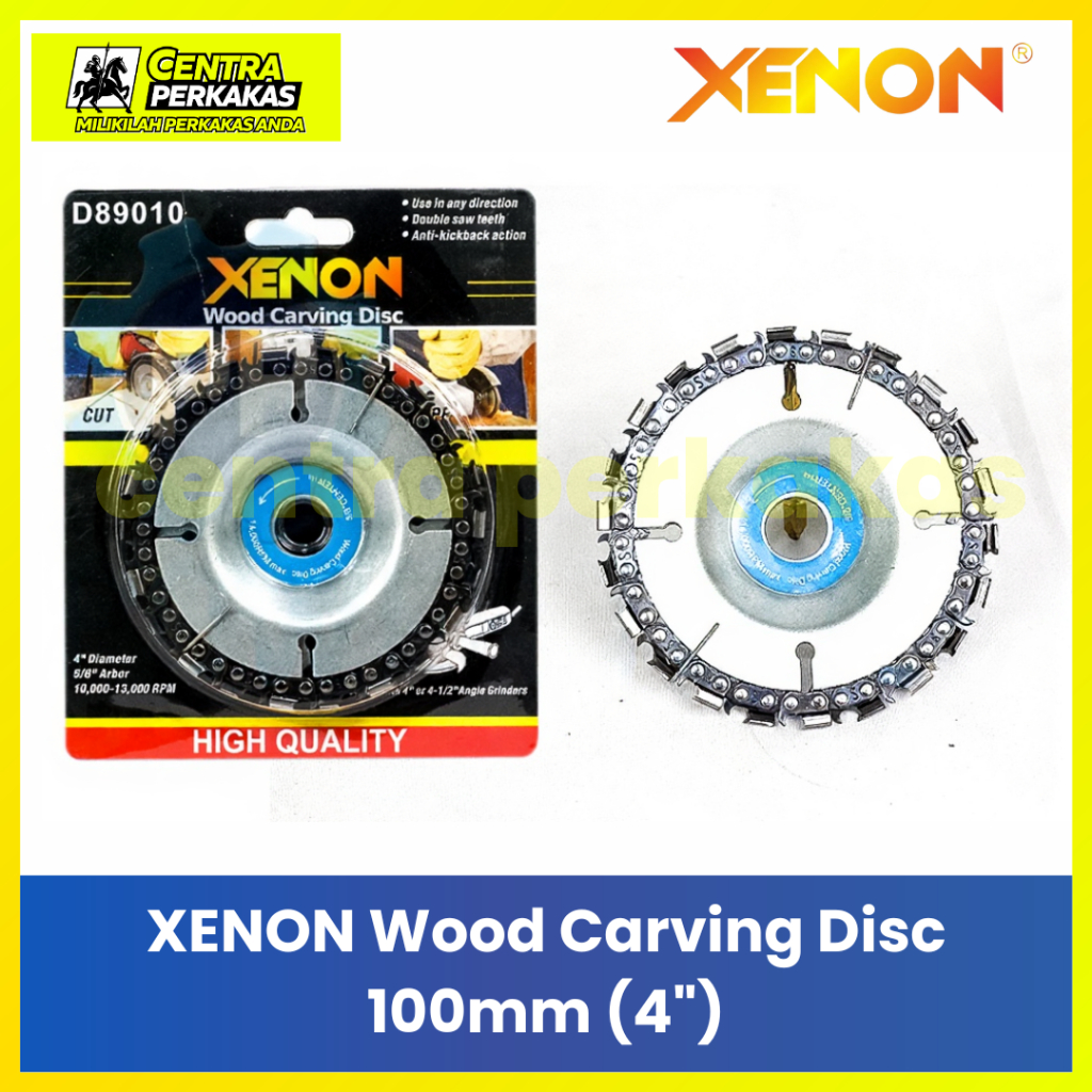 XENON Wood Carving Disc 4 Inch 100mm - Mata Gerinda Ukir Kayu Piringan Amplas Kasar Bulat
