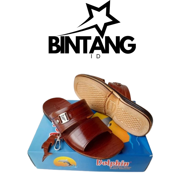 sandal dolphin kulit slide/sandal dolphin original pria terbaru