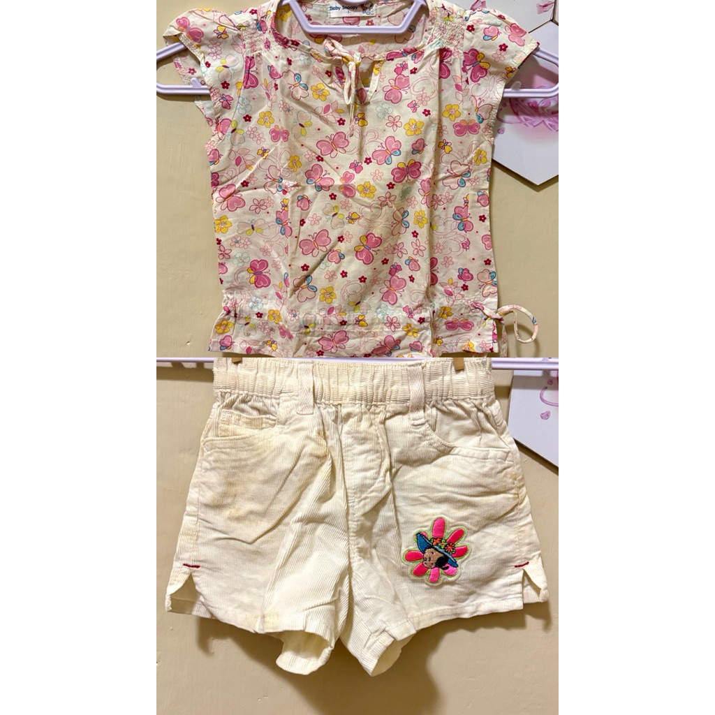 1SET BAJU BAYI PEREMPUAN PRELOVED SNOOPY BABY