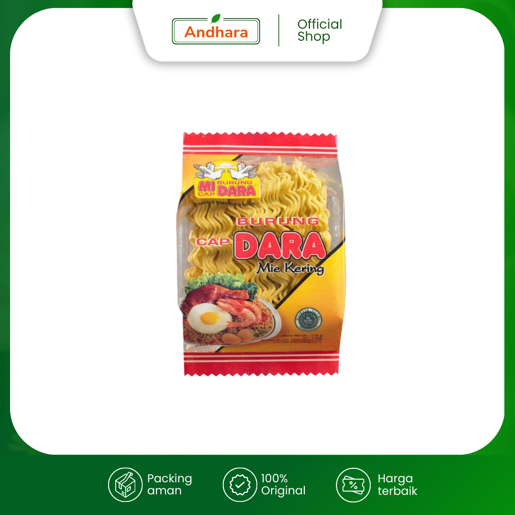 Mie Cap Burung DARA BULAT – Mie Kering Khas Indonesia