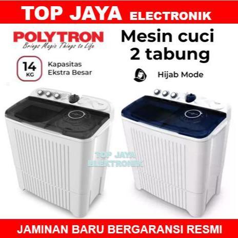 MESIN CUCI POLYTRON 14KG 2 TABUNG/POLYTRON MESIN CUCI 14 KG BARU BERGARANSI RESMI