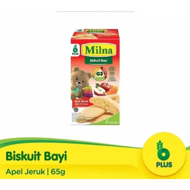 Milna Biskuit Bayi Apel Jeruk 65gr