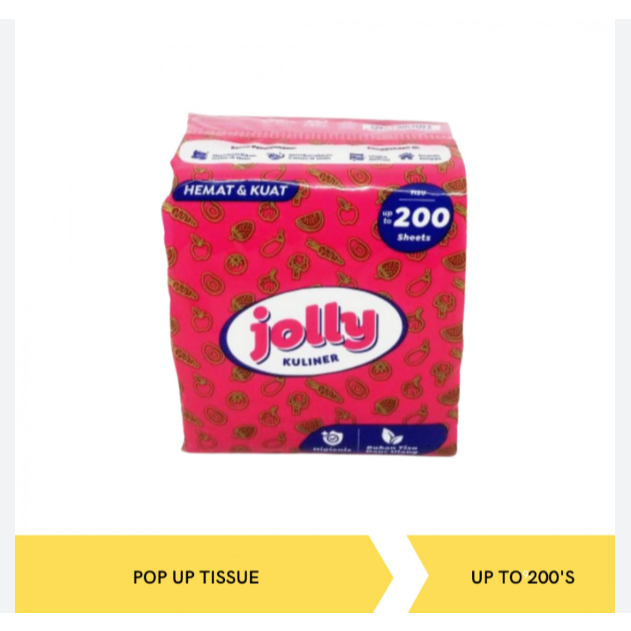 KemasanYA JOLLY TISU PETAK KECIL JOLLY PINK TISSUE JOLLY RESTO CAFE TISU JOLLY TISSUE
