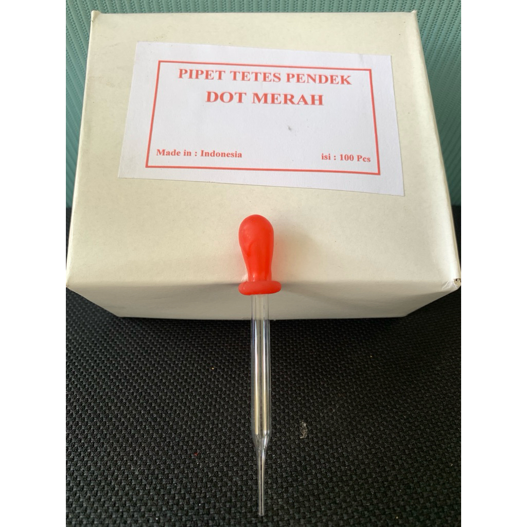 Pipet Tetes Kaca Kuning 9cm (Pcs)