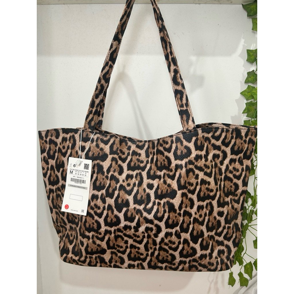 leopard tote bag