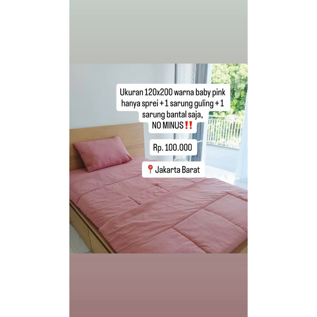 preloved sprei bahan katun 120x200