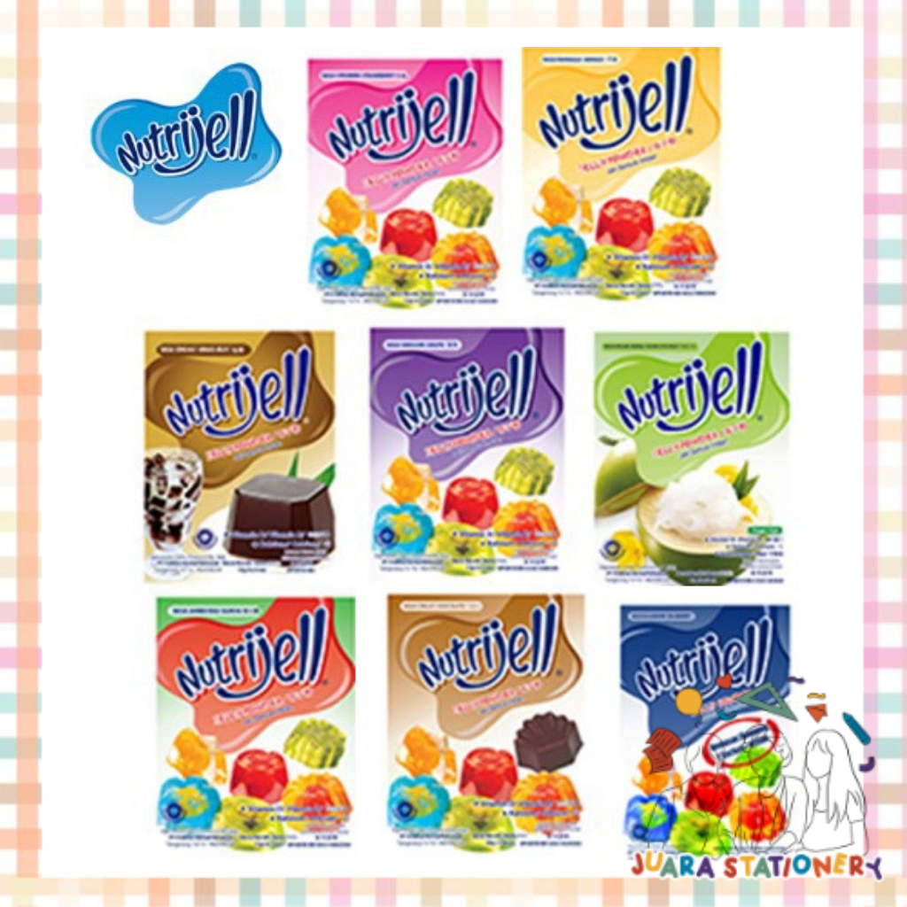 [PER PAK 12 SACHET] Nutrijell Jelly Kemasan Jelly Powder Agar Agar