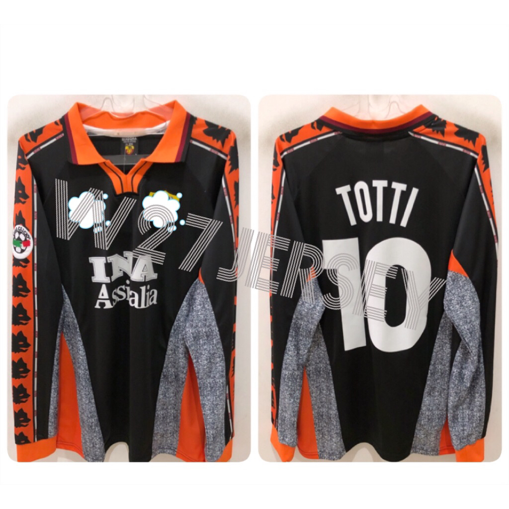 JERSEY RETRO - ROMA 3RD LONGSLEEVE 1998-1999 name player Totti + Patch