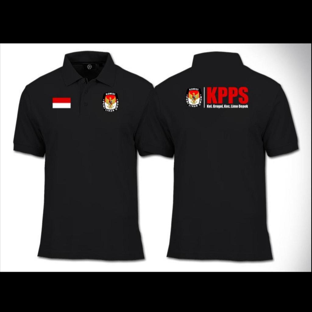 Kaos Polo Shirt Tshirt Baju Kerah Distro KPPS PPS Nama panitia pemungutan suara pemilu KPU pilkada s