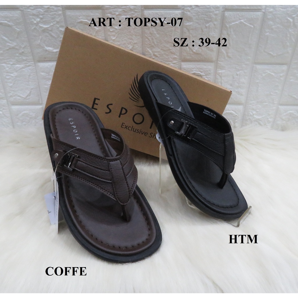 SANDAL KULIT PRIA MEREK ESPOIR ART TOPSY-07 PRICE RP 243.900 BRAND ORIGINAL
