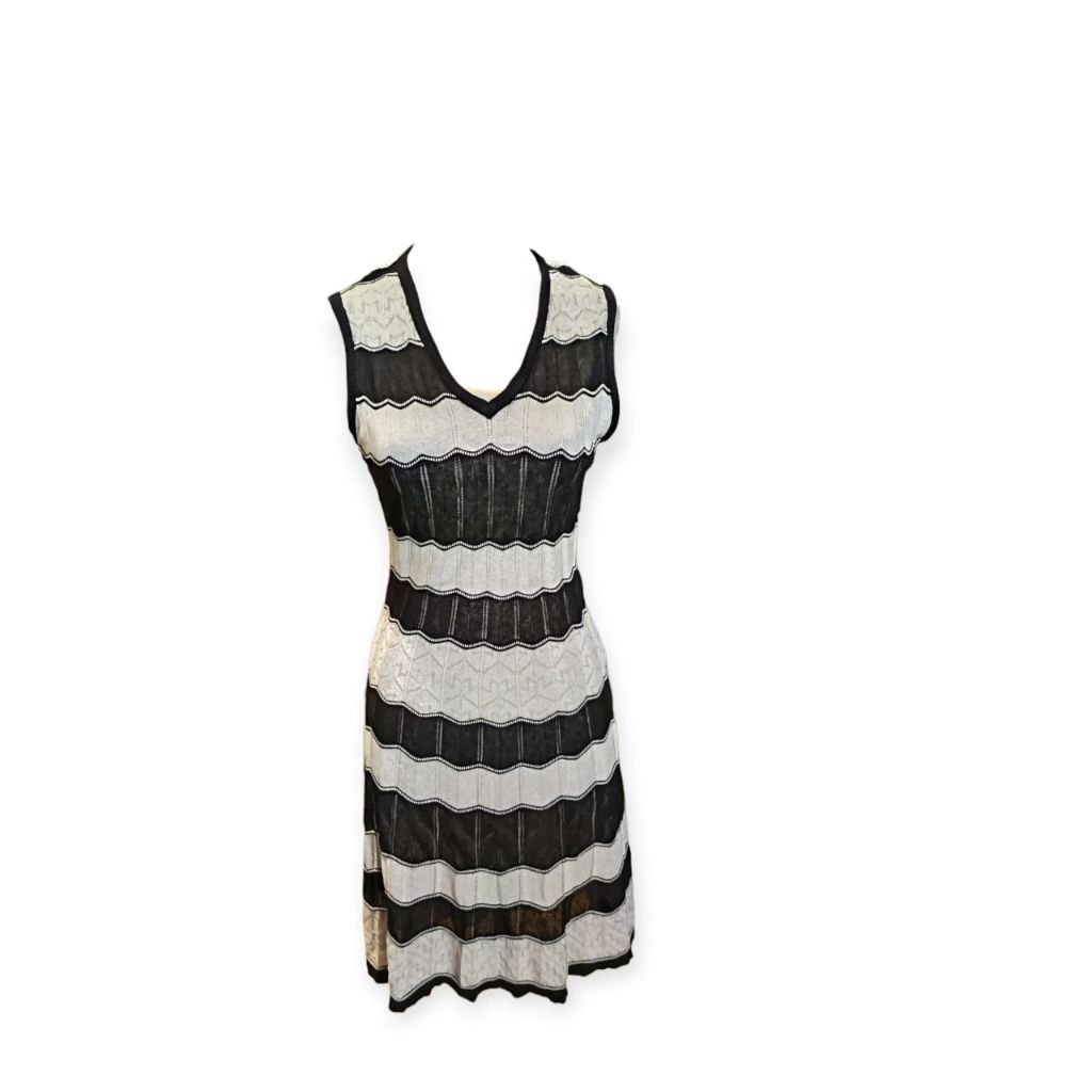 Missoni Black & White Sleeve Midi Dress