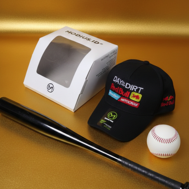 TOPI BORDIR REDBULL BASEBALL RIPET LUBANG 2