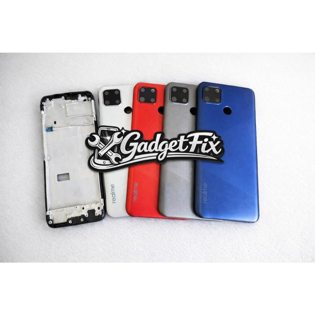 Casing Housing Fullset HP Realme C12 RMX2189 Backdoor + Frame LCD Bekdor Kesing Full Set