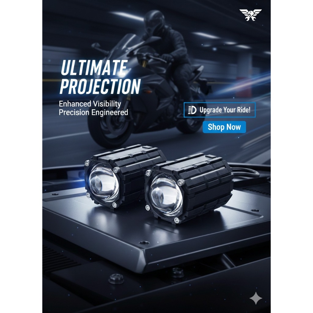 LAMPU LED MOTOR - LAMPU TEMBAK LASER 1 MATA DEVIL EYE WARNA MERAH BIRU UNGU