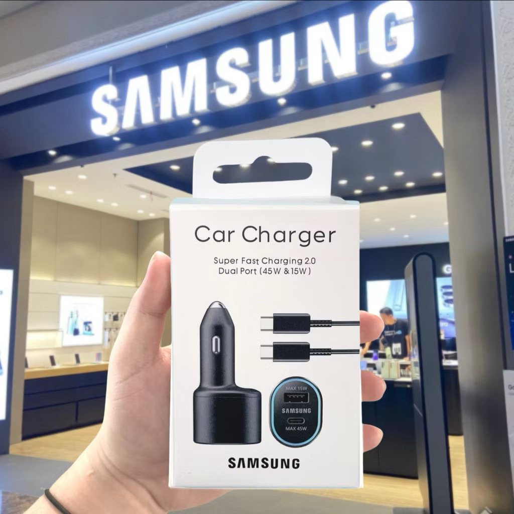 Charger Mobil / Car Charger Samsung 45W Type-C + 15W USB A