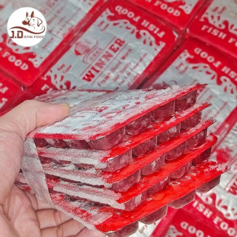 Winner Cacing Darah 100gr makanan ikan Blood worm louhan, cupang, burayak segar