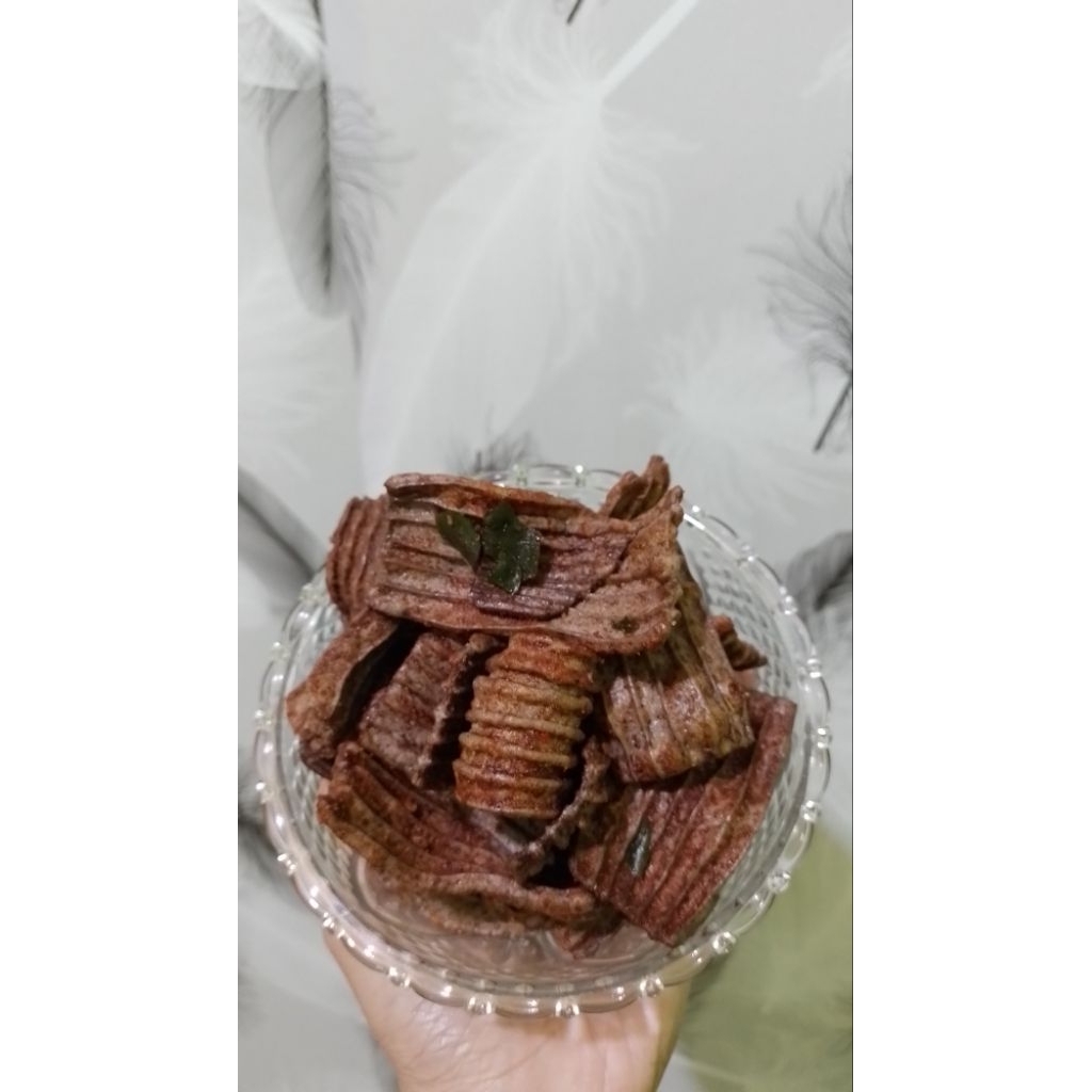 krupuk jengkol pedas daun jeruk