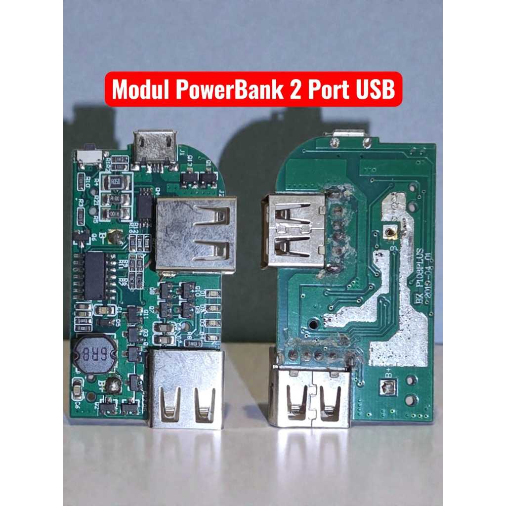 Modul Power Bank 2 Port Output USB 5V Baterai Lithium Dual Papan Sirkuit Powerbank 2Port USB 0016