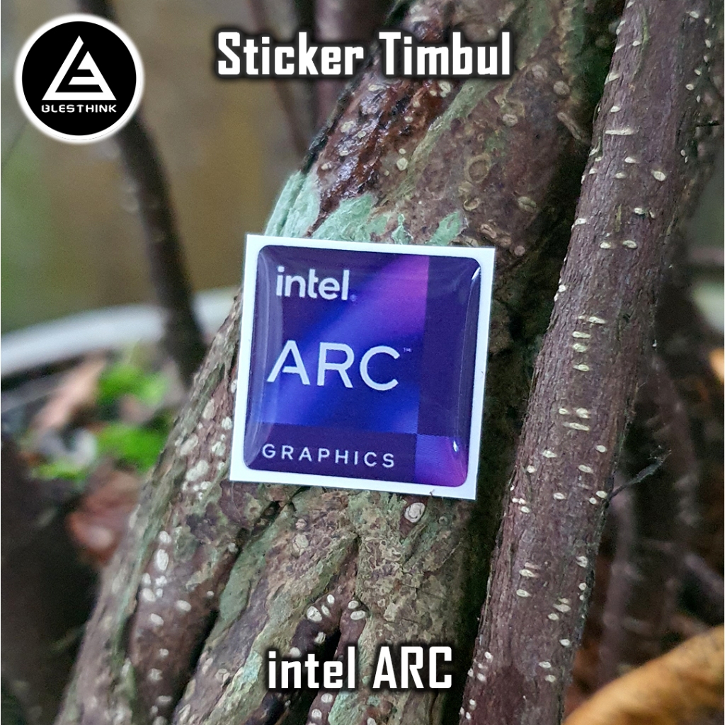 Stiker Timbul Emblem intel ARC