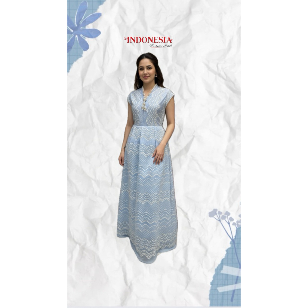 Tencel Bordir/tencel meteran/bahan tecil/tencel dress/tencel baju kurung/tencel blouse