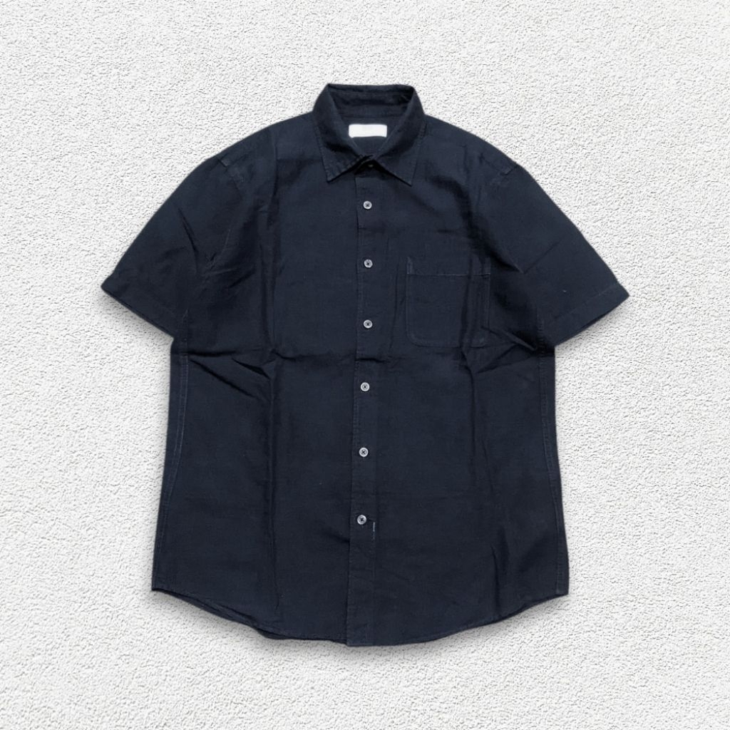 KEMEJA UNIQLO LINEN BLACK