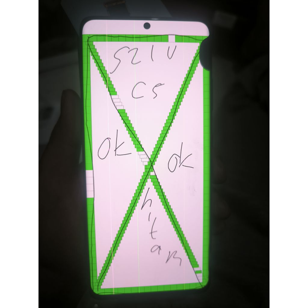 lcd s21 ultra minus garis 3