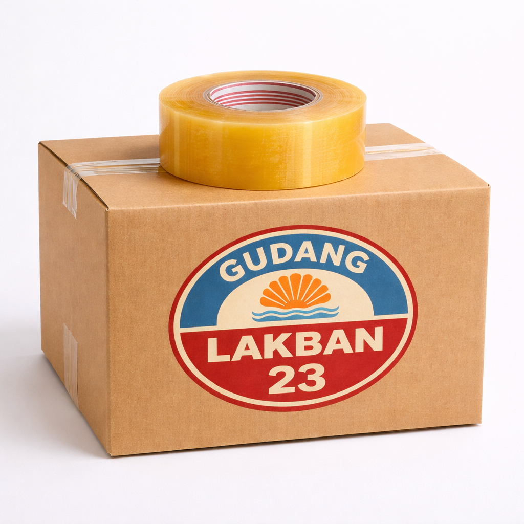 (1 dus isi 12pcs ) Lakban Jumbo 500 Yard / Lakban Bening 500 Yard / Lakban Jumbo 500 Yard / Lakban O