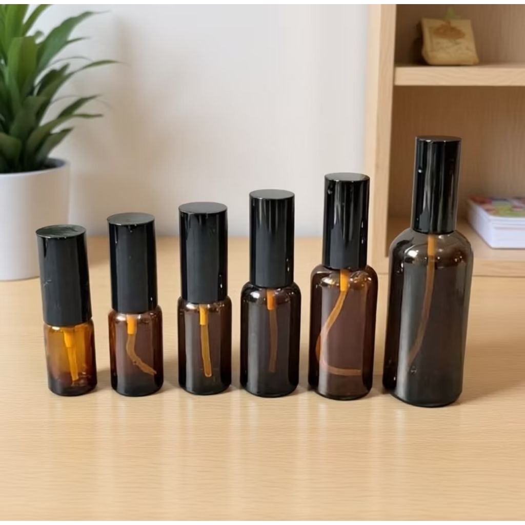 Botol Kaca Parfum Botol Kaca Amber 10ml 15ml 20ml 30ml 50ml 100ml Spray Pump Botol Kaca Kosong Wadah