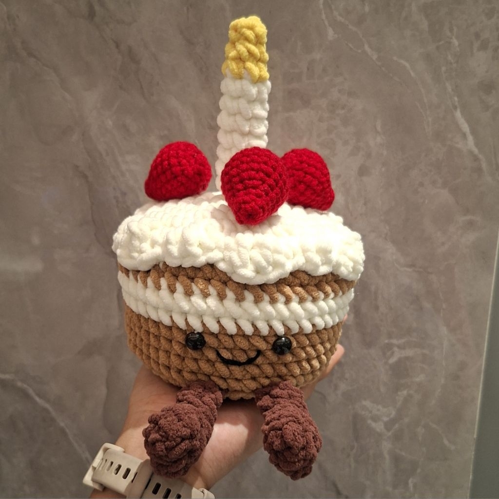 jellycat birthday cake crochet | birthday cake rajut