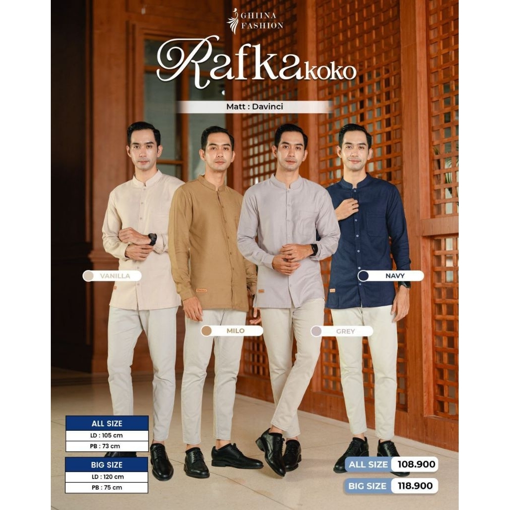 RAFKA KOKO ATASAN PRIA LENGAN PANJANG ORI BY GHINA FASHION