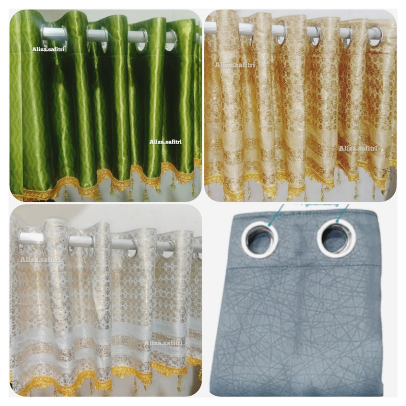 Gorden Poni Lebar 350cm Tirai jendela Atas pintu model semokring