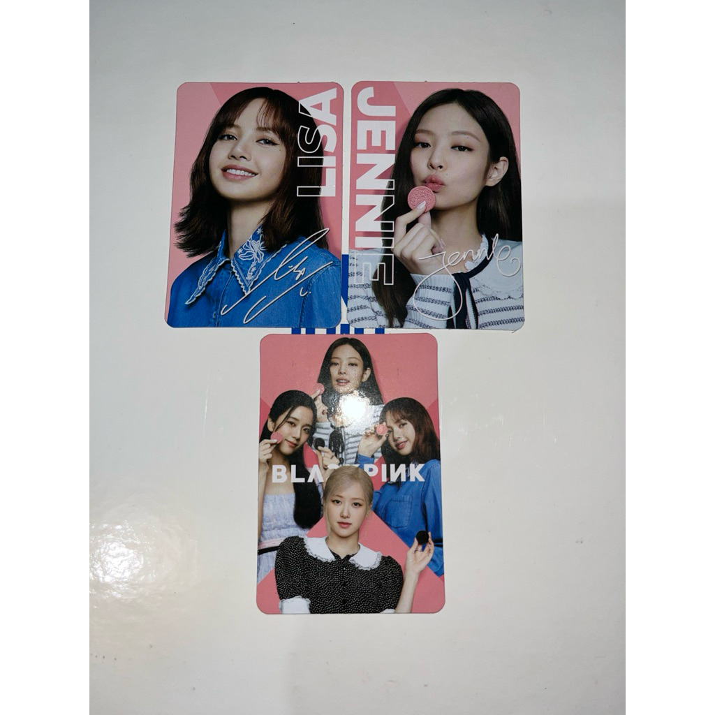 OFFICIAL Photocard BLACKPINK Oreo Lisa & Jennie & Group