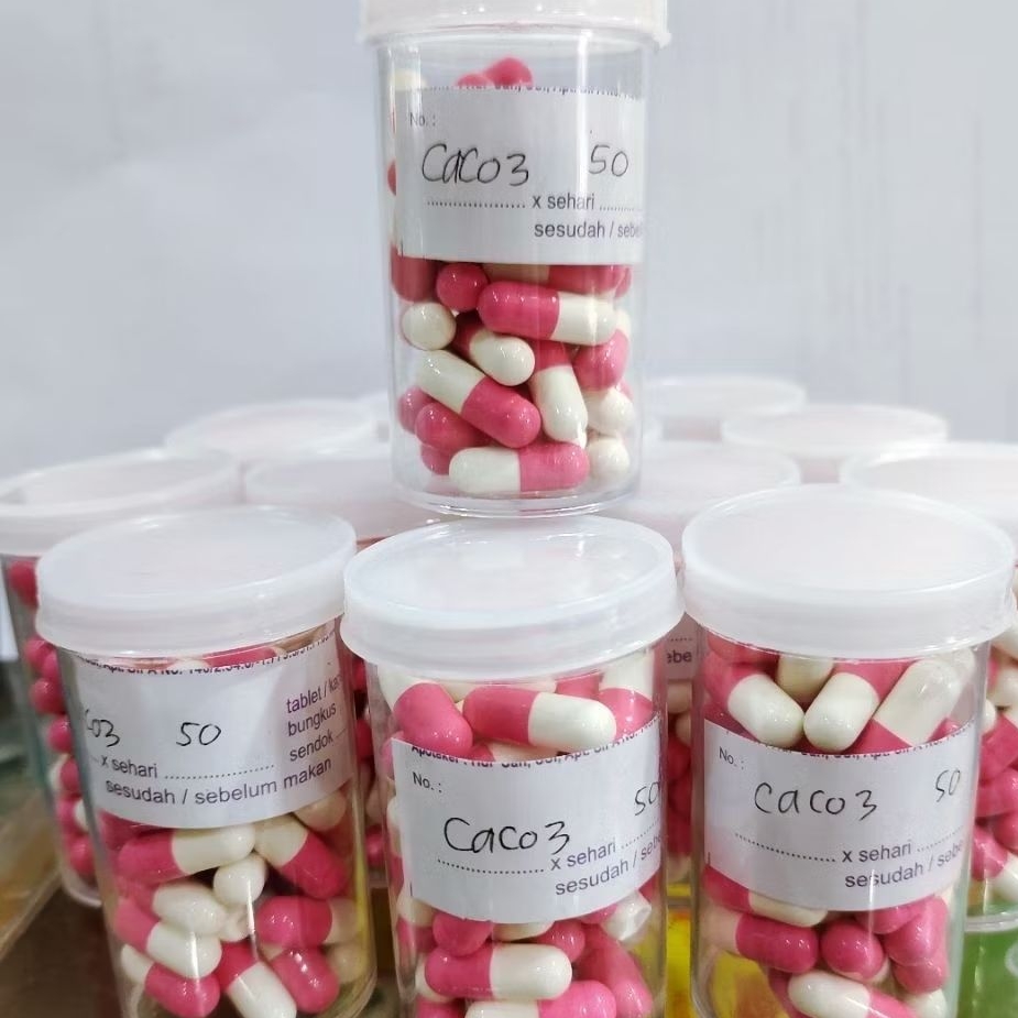 CACO3 Kalsium Karbinate 500mg isi 50capsul