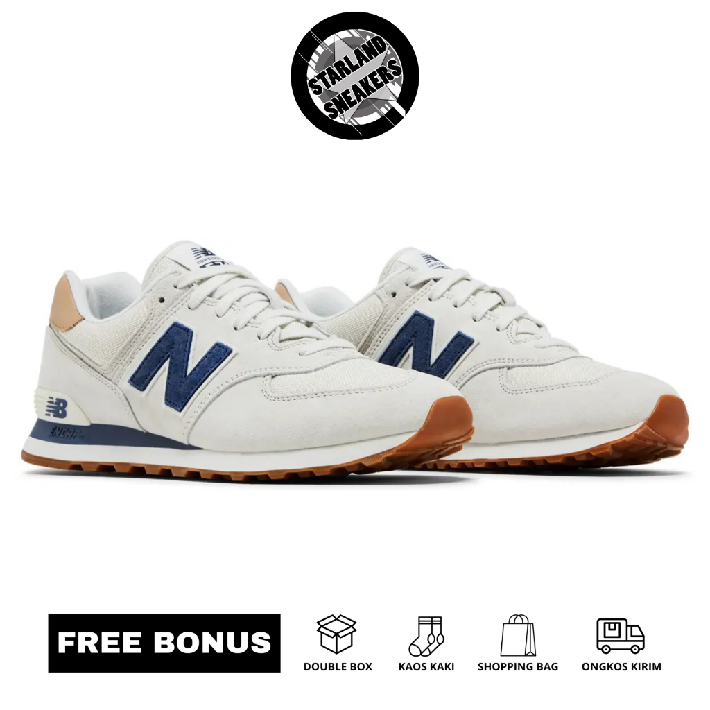 StarlandSneakers - Sneakers NB 574 Light Cliff Grey Indigo Made in Vietnam