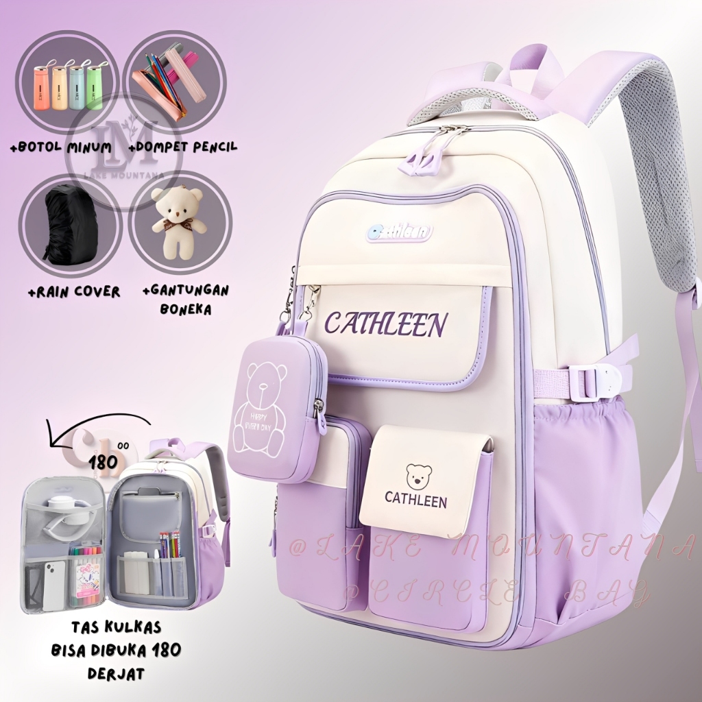 Tas Ransel CATHLEEN Tas Modern Tas Trendi Tas Fashion Anak Cewek SD SMP