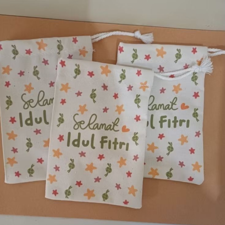 pouch pengganti amplop bahan blacu 8x12cm