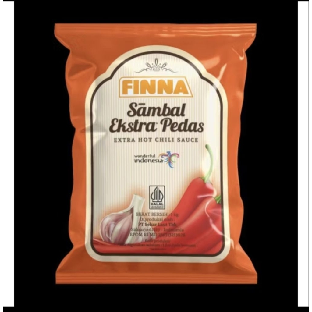 saus sambal finna ekstra pedas 1kg/ saos sambal finna