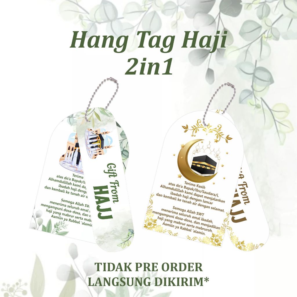 Hang Tag Souvenir Haji - Kartu Gift Form Hajj - AP 260