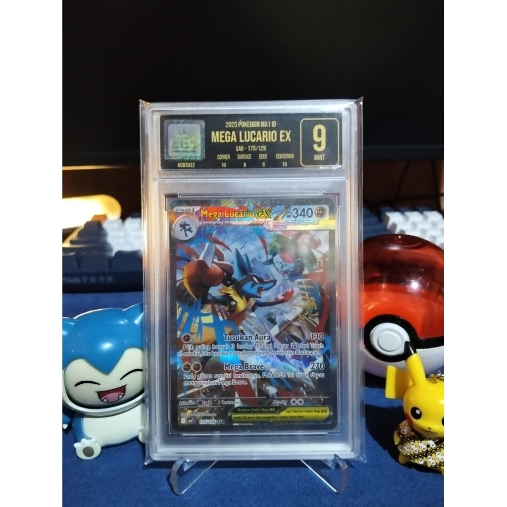Mega Lucario EX SAR - 175/126 2025 Pokemon MA1 ID EGS Grade 9 Mint