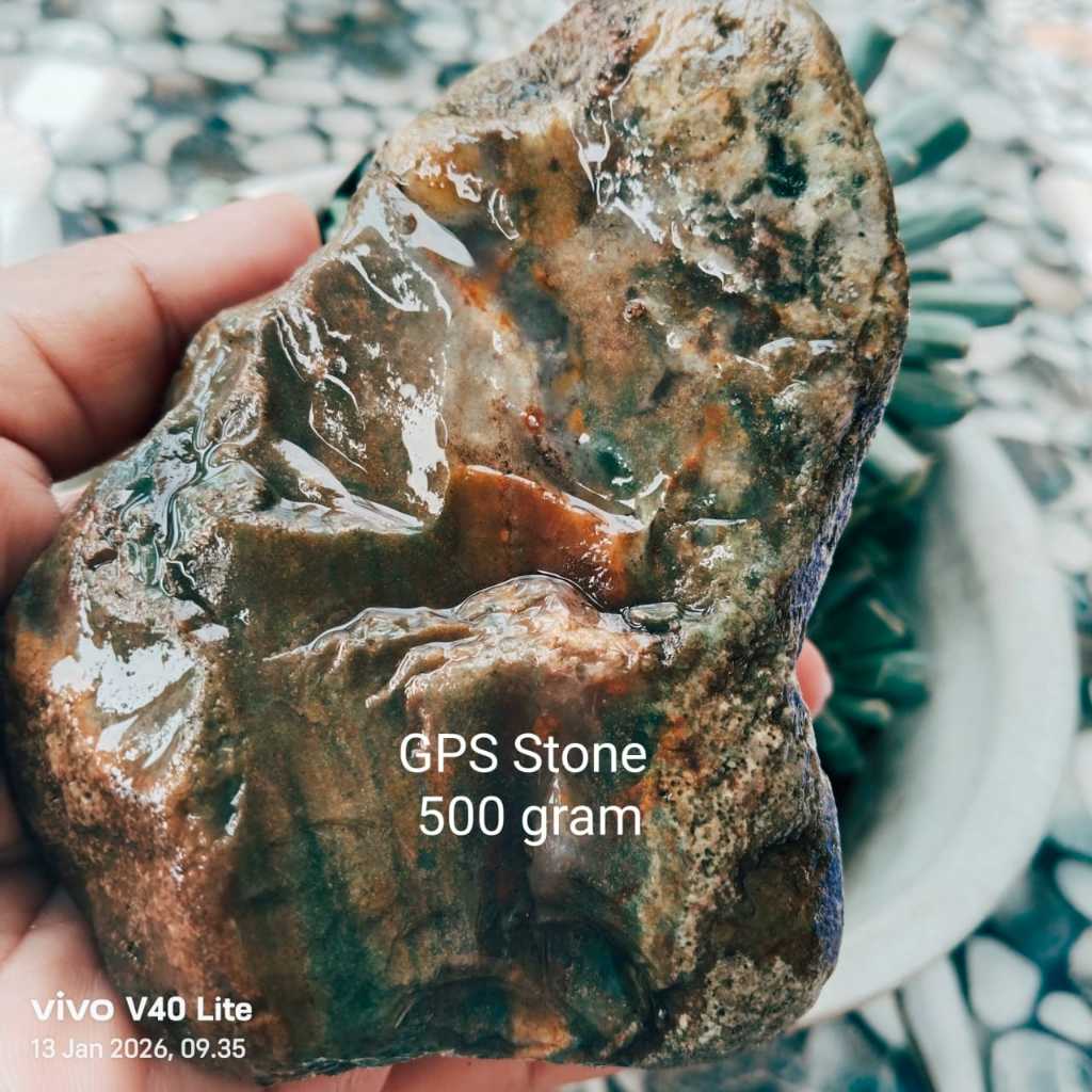 PROMO BATU AKIK Bongkahan / Rough Bahan Batu BADAR LUMUT SUPER atau MOSS AGATE  semi kristal super t
