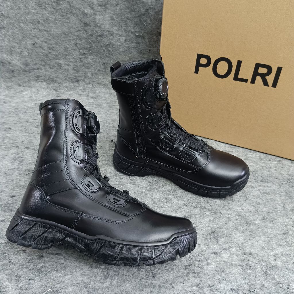 Sepatu PDL Hitam Jatah POLRI Tali Putar / Sepatu PDL Jatah POLRI Tali Putar / Sepatu PDL Hitam Jatah